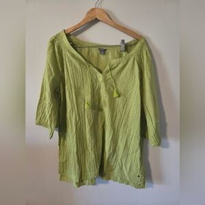 Eddie Bauer Lime Green Women's Tunic